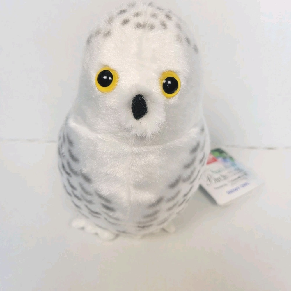 Wild Republic Audubon Birds Snowy Owl Plush Real Bird Call Sound Cornell Lab 6in